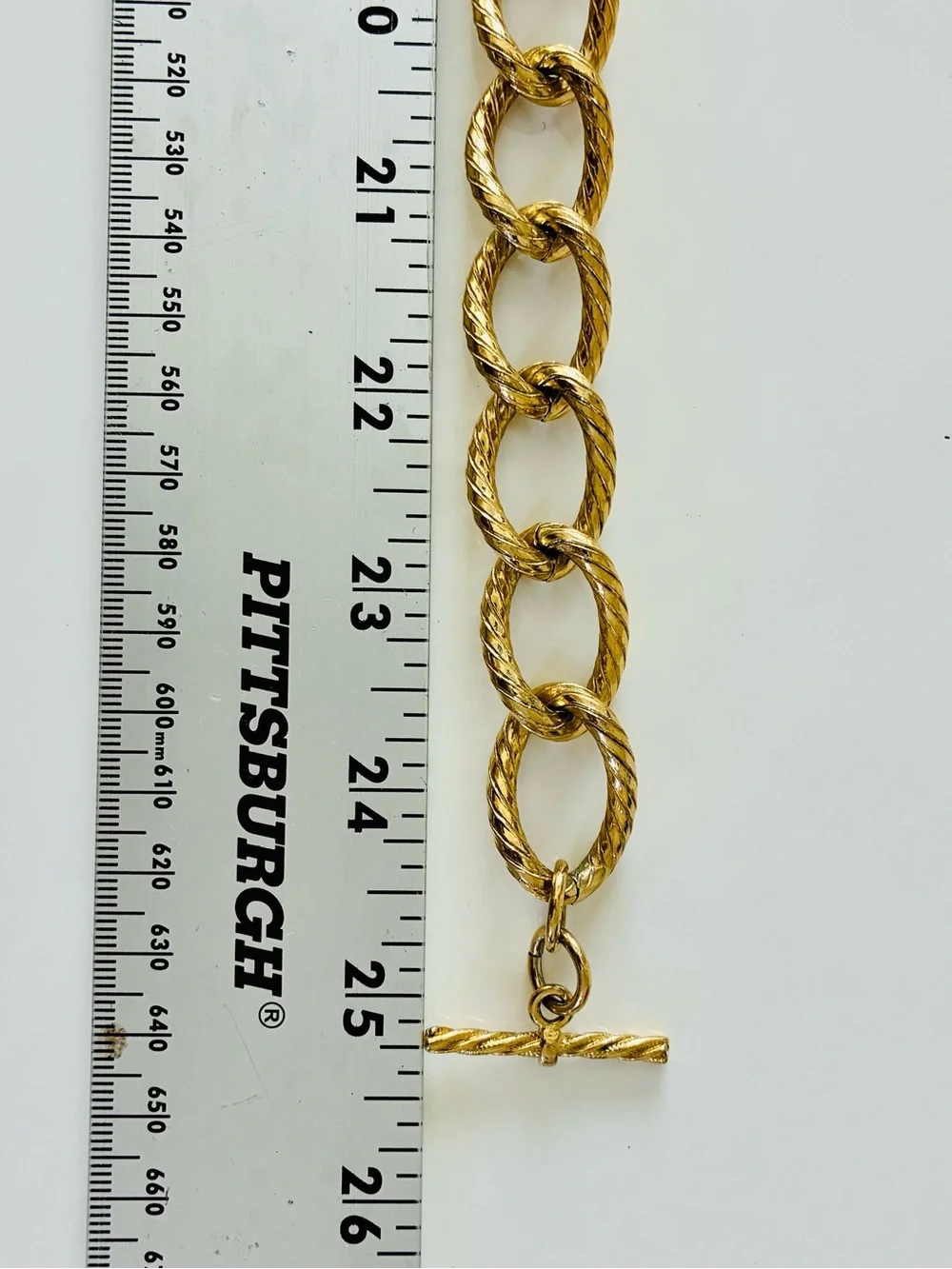 VTG Bold Dramatic Gold-Tone Textured Link Necklace Women’s Trending Jewelry 172g